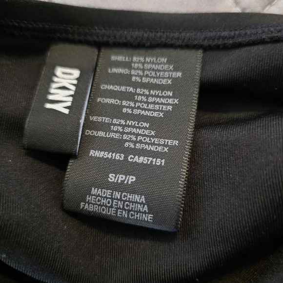 NWT DKNY Classic Black Women's One-Piece Swimsuit Sz Small - Picture 9 of 10